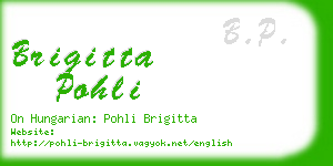 brigitta pohli business card